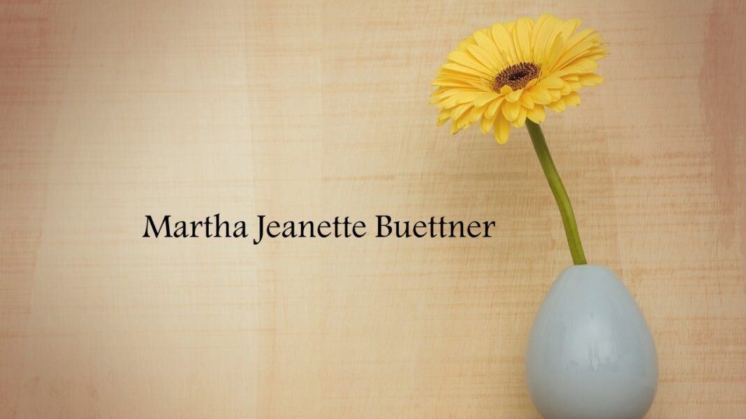 Obituary: Martha Jeanette Buettner - The Cullman Tribune