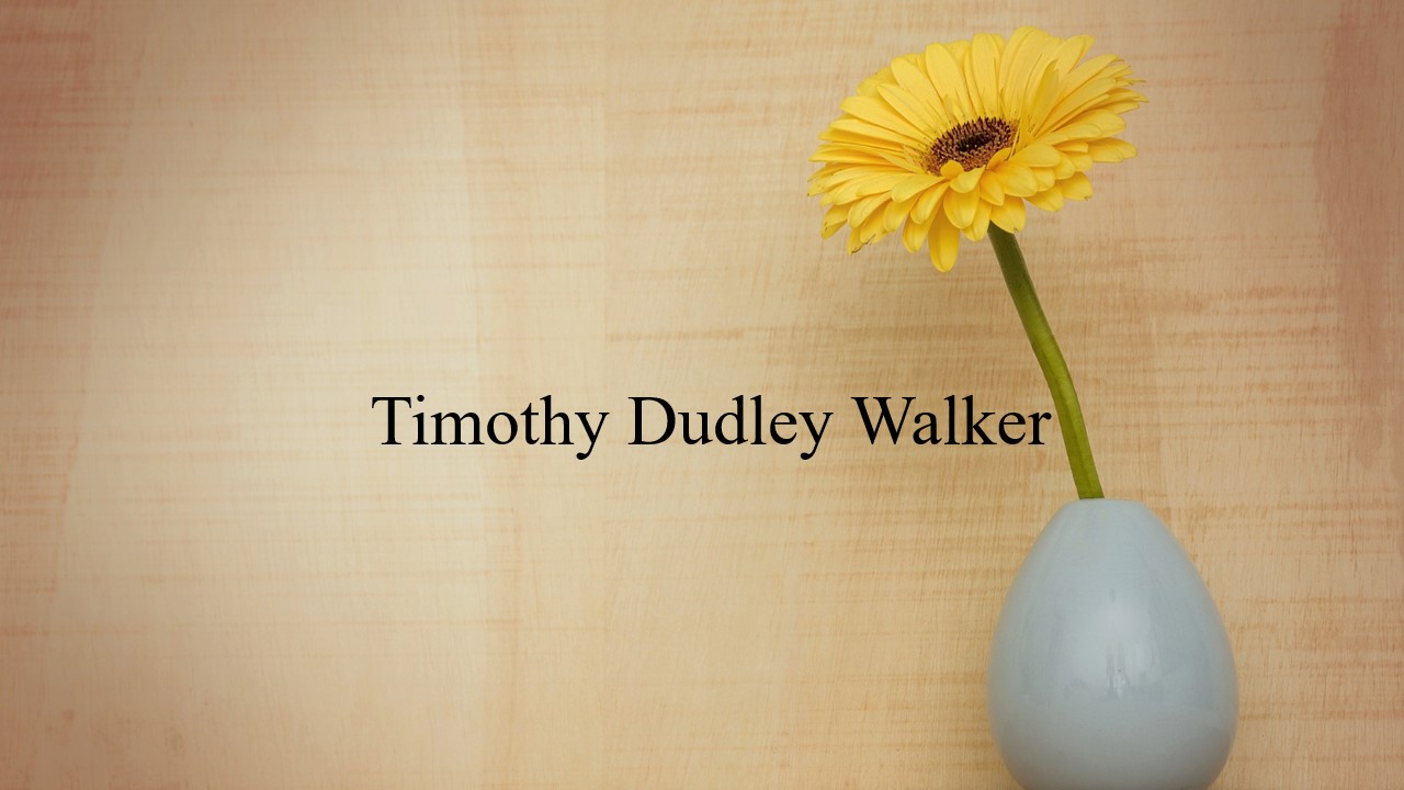 Obituary: Timothy Dudley Walker - The Cullman Tribune