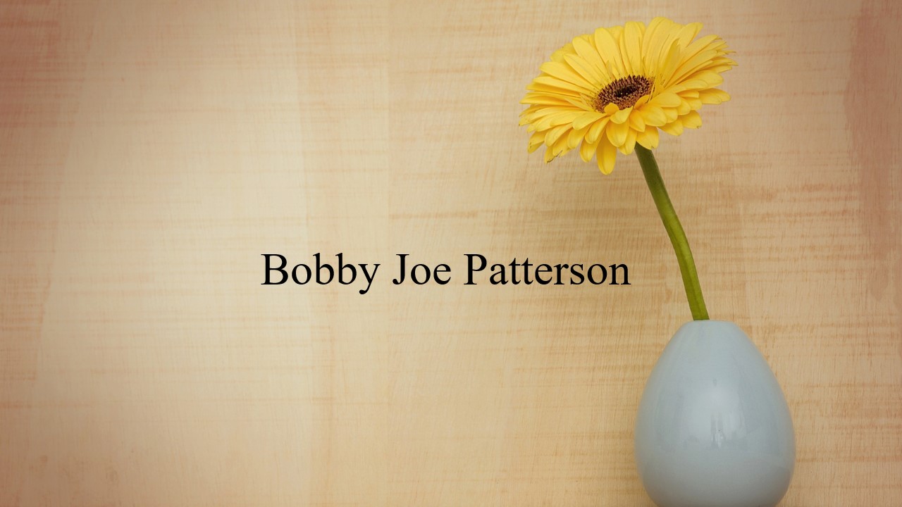 Obituary: Bobby Joe Patterson - The Cullman Tribune